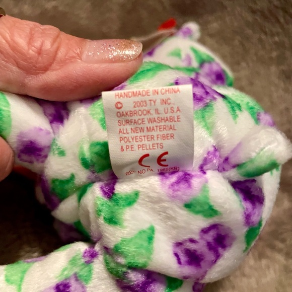 Ty Beanie Corsage EXCELLENT CONDITION 2003 w/ PE pellets 🪿💜 - Picture 2 of 4
